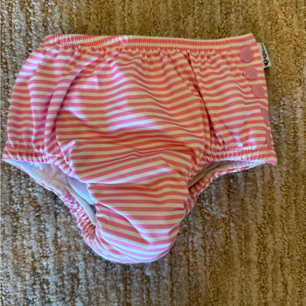 Pink Striped Swim Diaper - Picture 1 of 4